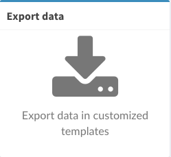 export data card within customer dashboard