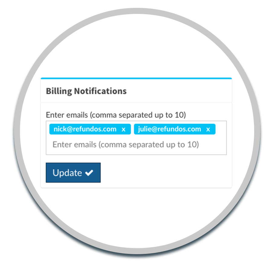 update program manager email recepients