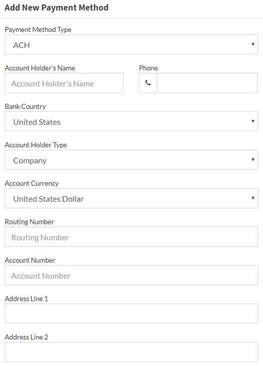 Add new payment method