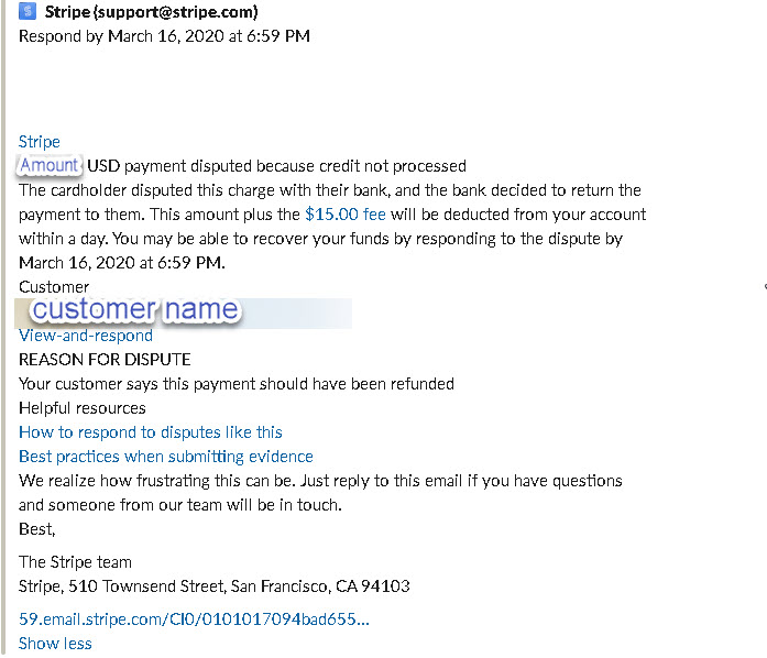 Stripe email example