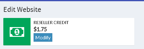 Edit website merchant credit