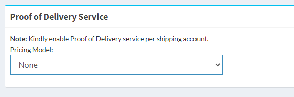 Proof of Delivery