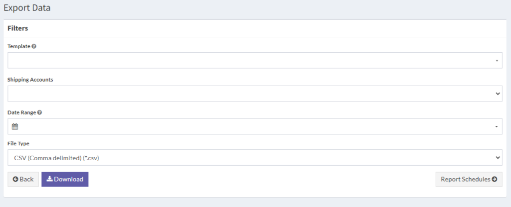 export data schedule reports
