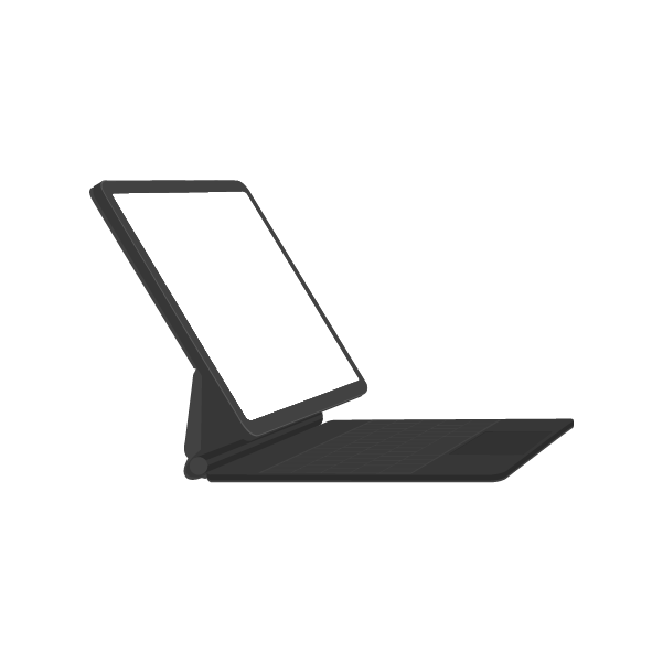 black tablet case with keyboard